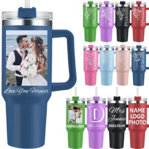 40 oz Stainless Steel Tumbler with Handle