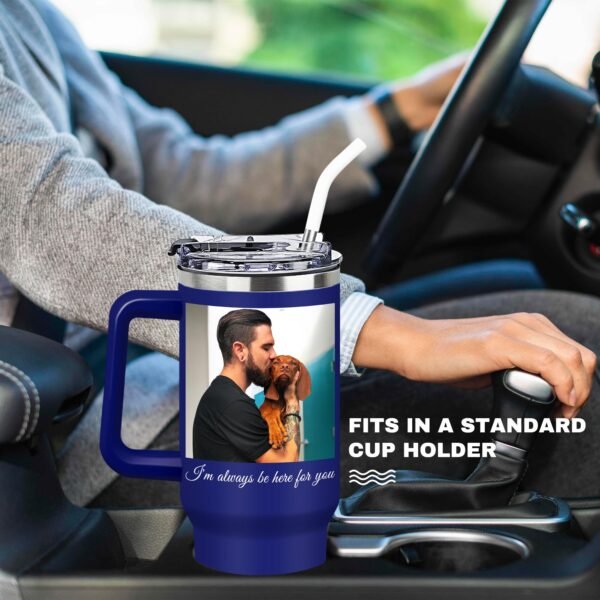 40 oz Stainless Steel Tumbler with Handle - Image 4