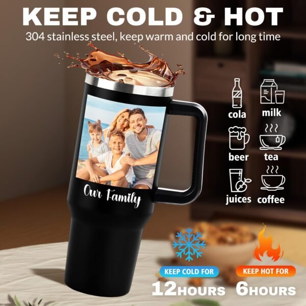 40 oz Stainless Steel Tumbler with Handle - Image 5